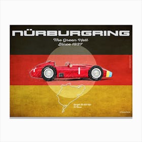 Nürburgring Ferrari D50 Landscape Canvas Print