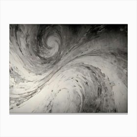 Abstract Black And White Swirling Pattern 3 Canvas Print