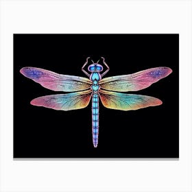 Neon Dragonfly Canvas Print