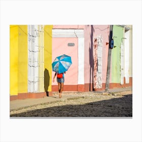Shade Of An Umbrella Cuba Canvas Print