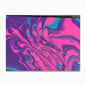 Purple And Blue Abstract Painting Canvas Print