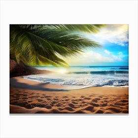 Sunset Beach 1 Canvas Print