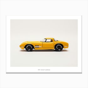 Toy Car 55 Corvette Yellow 3 Poster Canvas Print
