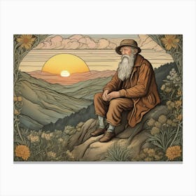 Old Man on Mountain Canvas Print