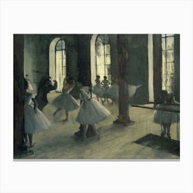 La Répétition Au Foyer De La Danse, Edgar Degas Canvas Print
