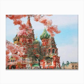 Moscow, Red Square, Oil Painting Canvas Print