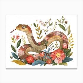 Little Floral Cobra 5 Canvas Print