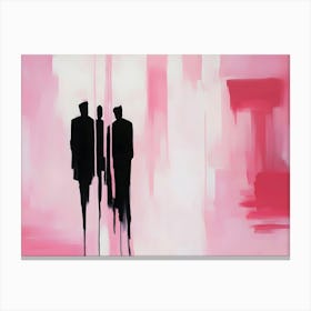 Three Men In Pink Canvas Print