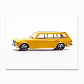 Toy Car 71 Datsun Bluebird 510 Wagon Yellow Canvas Print