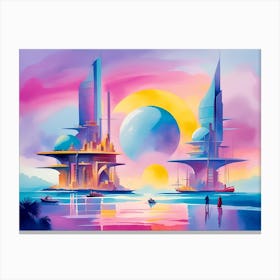 Futuristic City 53 Canvas Print