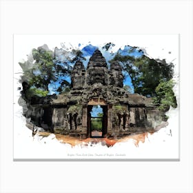 Angkor Thom East Gate, Temples Of Angkor, Cambodia Canvas Print