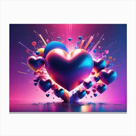 Colorful Heart Creative 39 Canvas Print