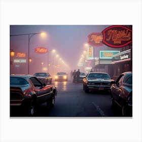 Flux Schnell A Misty Evening Scene Of A Nostalgic 1980s Street 1 Toile