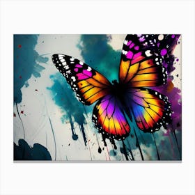 Abstract Butterfly Painting 5 Canvas Print