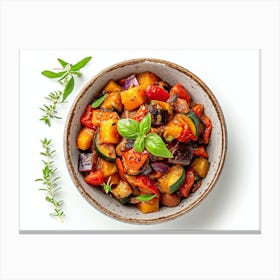 Roasted Vegetables In A Bowl 3 Canvas Print