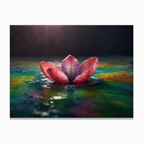 Lotus Flower In Water 1 Canvas Print