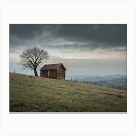 Small House On The Hill Canvas Print