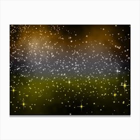 Gold, Silver, Brown Shining Star Background Canvas Print