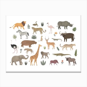 New Safari Animal Canvas Print
