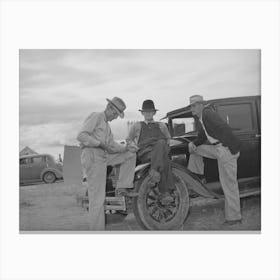 Untitled Photo, Possibly Related To Pea Pickers Talking In Camp, Canyon County, Idaho, These Pickers Travel With The Canvas Print