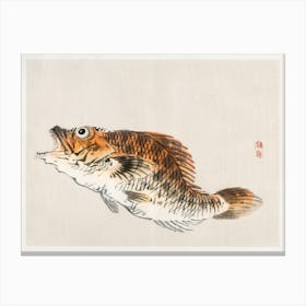 Muskellunge, Kōno Bairei Canvas Print