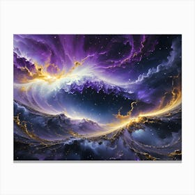 Purple Nebula Canvas Print