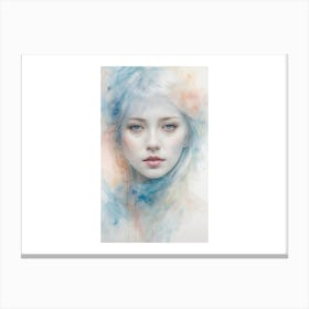 Watercolour Of A Girl Canvas Print