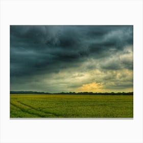 Storm Clouds Over A Field 1 Canvas Print