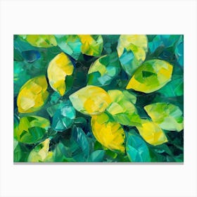 Lemon Leaves Canvas Print