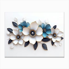 3d Flowers White Background 1 Canvas Print