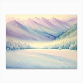 Winter's Whisper: A Mountain Creek 2 Canvas Print