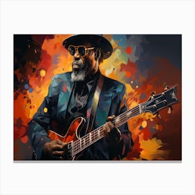Man With A Guitar 5 Canvas Print