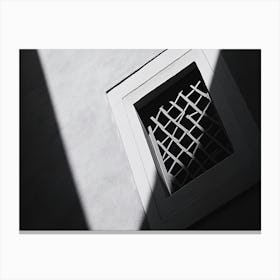 Black And White Window Canvas Print