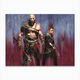 God Of War (Kratos Atreus) Canvas Print