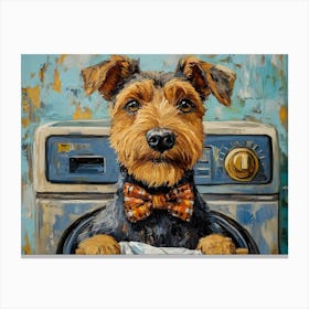 Laundry Airedale 4 Canvas Print