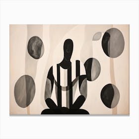 Black And White Abstract Painting Canvas Print