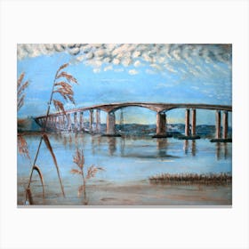 The Orwell Bridge one perishing cold winter day [Ipswich, Suffolk] Canvas Print