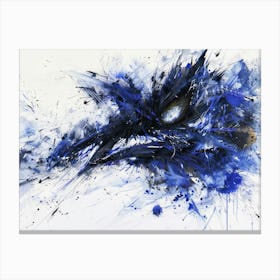 Blue Raven Canvas Print