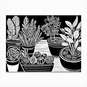 Lion cut inspired Black and white Garden plants & flowers art, Gardening art, Garden 205 Canvas Print
