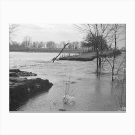 Flooded Country Road Near Patoka, Indiana By Russell Lee Canvas Print