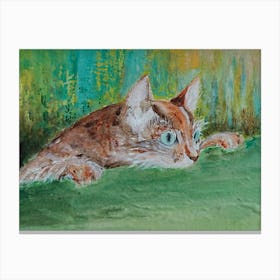 Animal Wall Art With Ginger Car Canvas Print