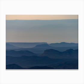 Sunrise over Ramon crater #5 Canvas Print