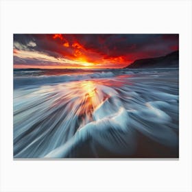 Sunset waves 2 Canvas Print