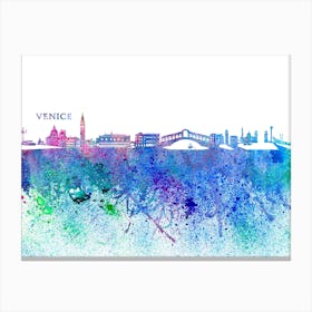 Venice Italy Skyline Splash Canvas Print