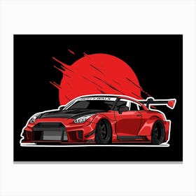 R35 Libery Walk Red Canvas Print