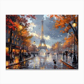 Paris In Autumn Canvas Print