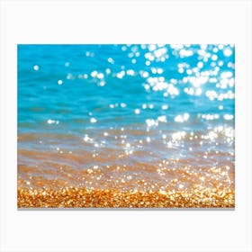 Golden Sand On The Beach Canvas Print