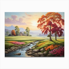 Autumn River 2 Canvas Print