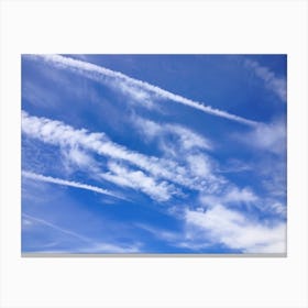 Contrails In The Sky Canvas Print