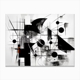 Perception Abstract Black And White 7 Canvas Print